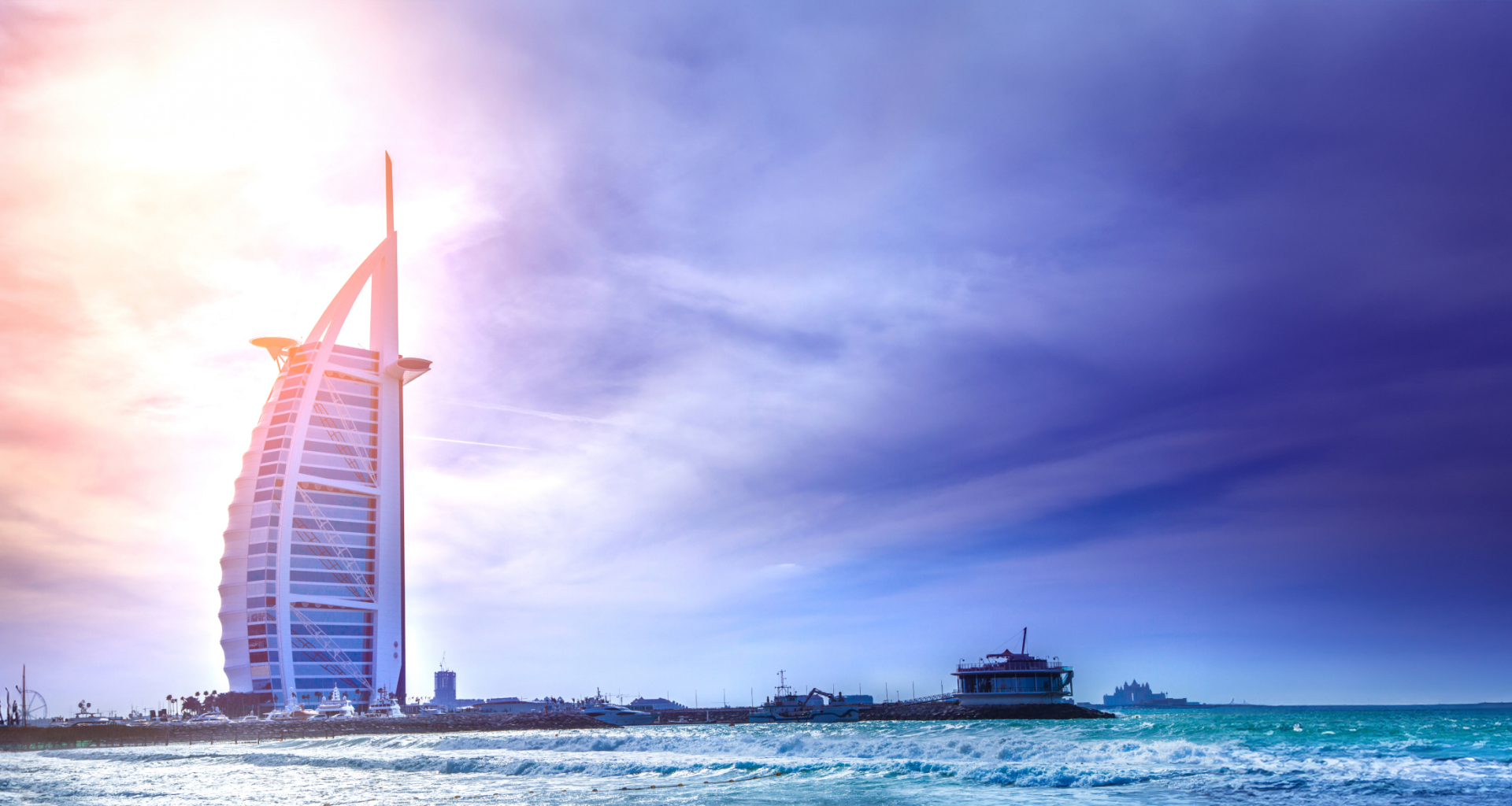 View of the Burj Khalifa in Dubai.